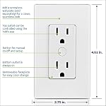 Leviton Decora Smart Tamper-Resistant Outlet with Z-Wave Technology, ZW15R-1BW, White