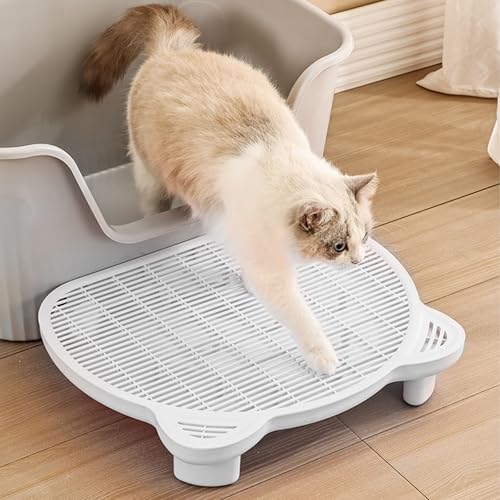 Image of SpaceTime Cat Litter Mat Litter Trapping Mat,20.08 inchx15.94 inchx3.54 inchLarge Dual-Layer Cat Litter Box Mat for Kitty,Floor Protection,Waterproof Urineproof(White)