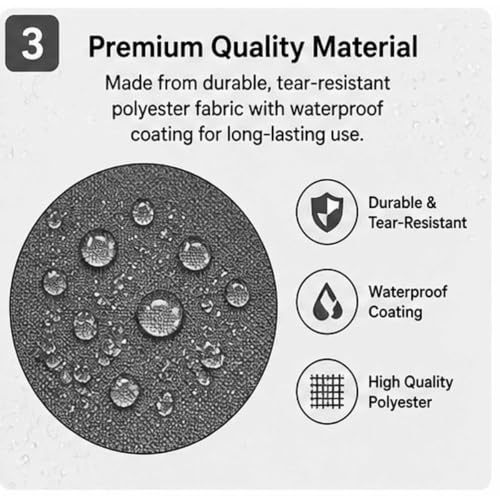 Image of AC Cover for Indoor & Outdoor Unit | Waterproof, Dustproof, All-Weather Protection Against Dust, Rain & Sun (Split AC Cover Grey, Upto 1.5 Ton)