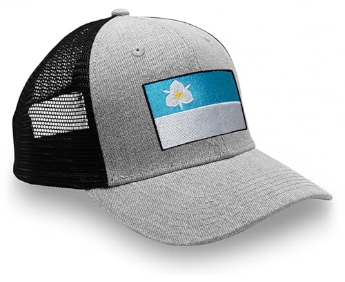 Image of International Tie City Hat for Men and Women, Adjustable Snapback Trucker Baseball Cap with Embroidered Patch