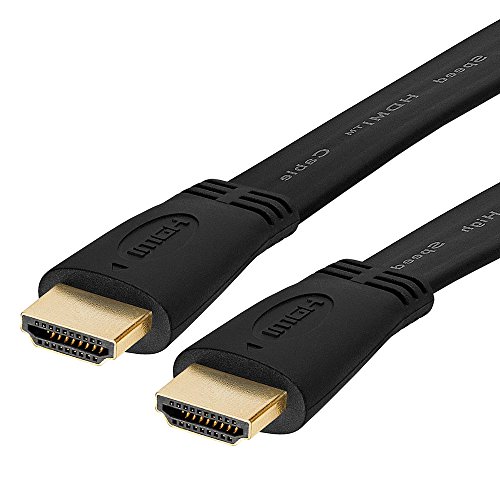 Cmple High Speed Flat HDMI Cable - HDMI to HDMI Cord with Ultra HD 4K, 3D, 2160p and ARC Audio Return Channel - 15 Feet