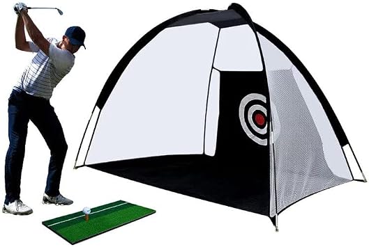 Golf Training Cages Golf Training Net Golf Training Aid with Free 3060cm Golf Chipping Driving Practice Mat