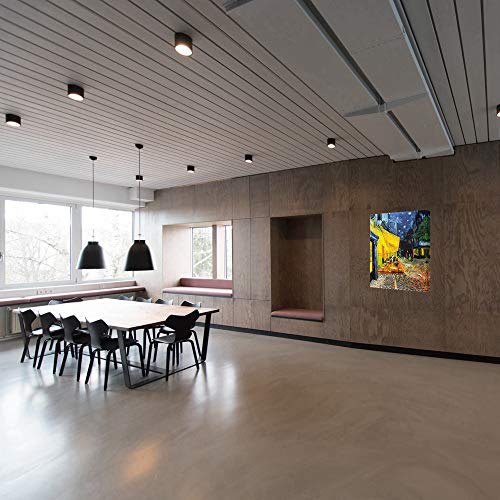 Hong Cafe Terrace At Night Vincent Van Gogh Office Bedroom Wall Art Poster Print Vintage Landscape Artwork For Living Room Home Decorations Ready To Hang 12X16Inch #TOP1