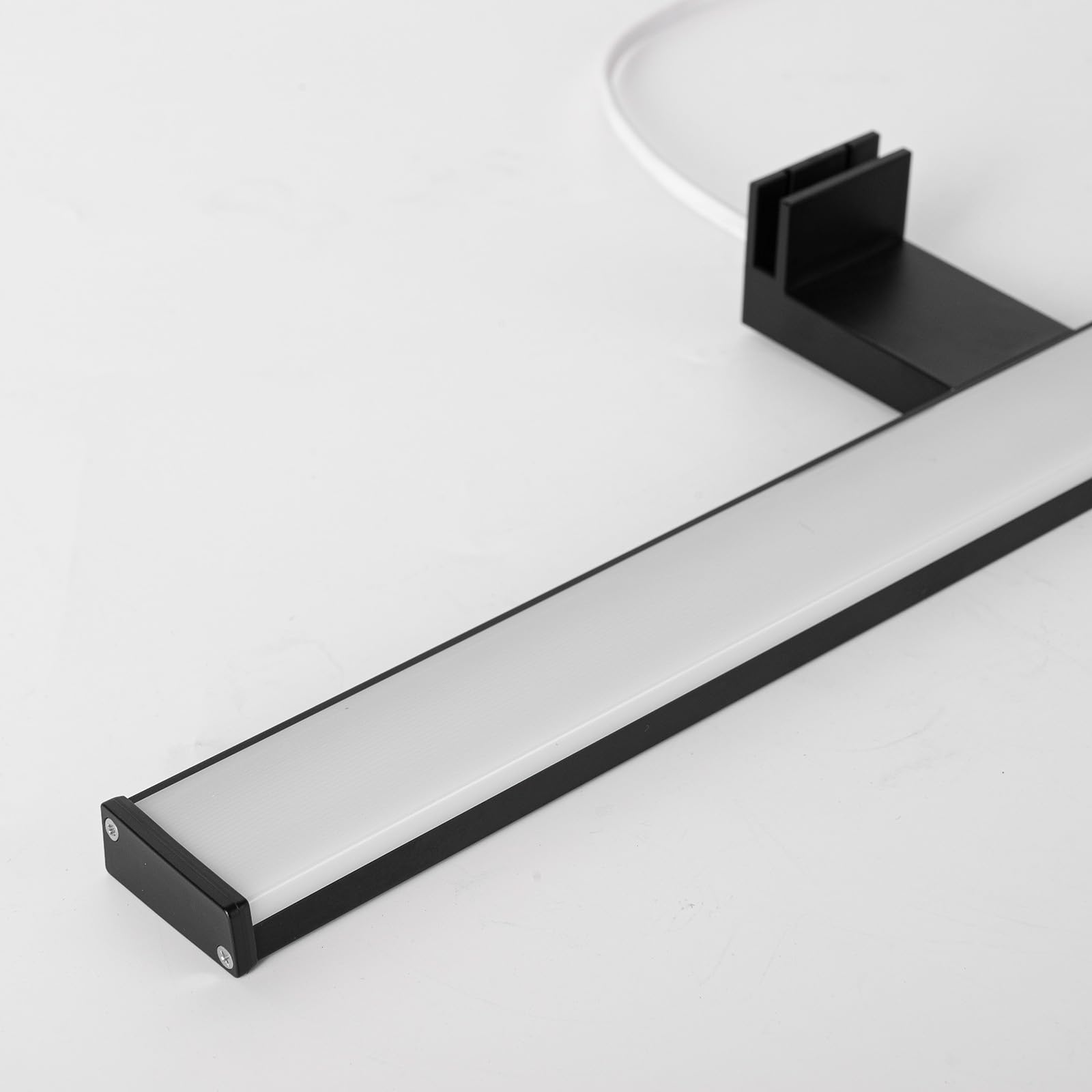 Alpinaluz Applique LED Noire pour Miroir de Salle de Bain – 4000K Blanc Neutre – IP44 – Aluminium et Supports en Polycarbonate – Installation sur Miroir, Mur ou Meuble (50cm 12W)