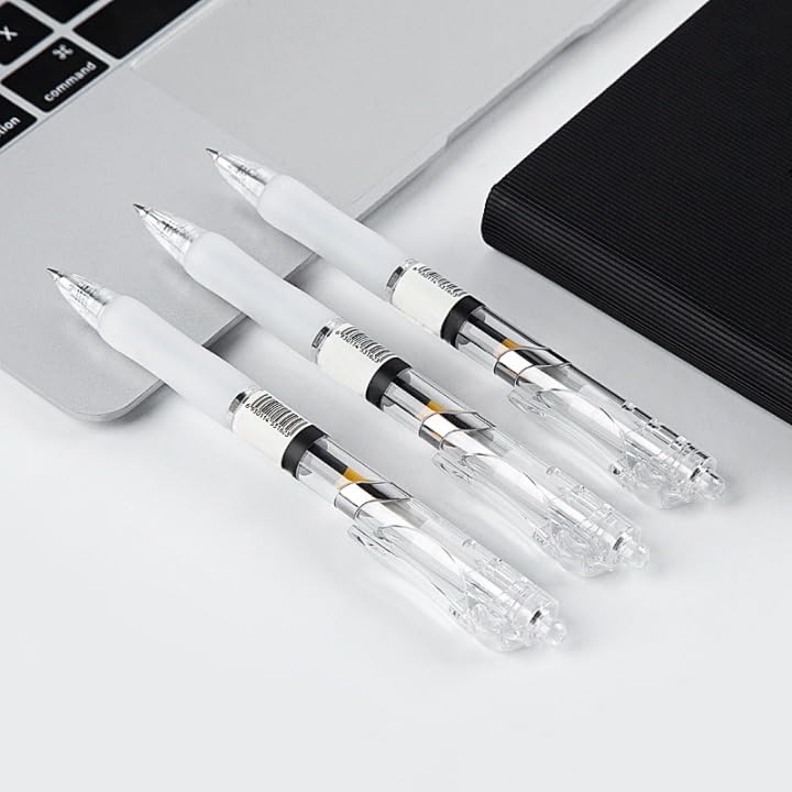 Image of Kinbor Breeze Gel Pens -Black | 0.5mm Retractable Point | Smooth Writing Gel Ink Pens with Comfortable Grip | Perfect for School, Office, or Journaling - Pack of 5