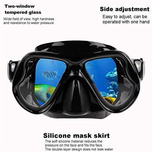 image for DIPUKI Snorkeling Gear for Adults Snorkel mask Set Scuba Diving mask D