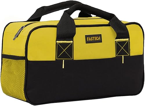 FASTECH Bolsa de herramientas con cremallera de 14 pulgadas, pequeña bolsa de herramientas de boca ancha, bolsa organizadora de herramientas
