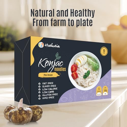 Image of Hethstia Shirataki Noodle, Vegan Pho Konjac Noodle Ready to Eat Plant-Based Vietnamese Low Carb Konjac Noodle Pho, Low Calorie, Keto, Gluten-Free, Sugar-Free, Non-GMO, Healthy Meal & Holiday Gift