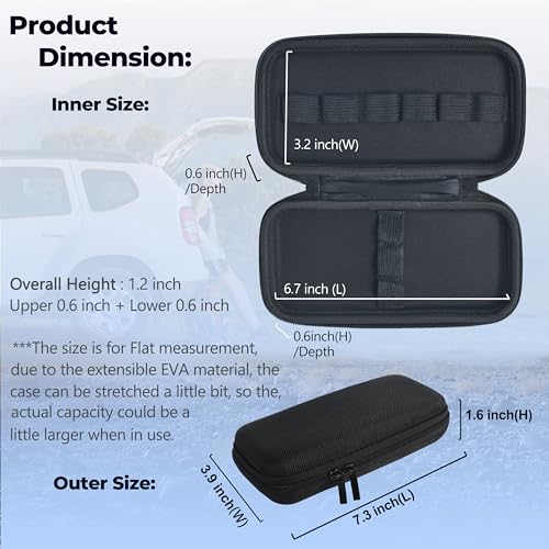 Image of Wolfteeth Vape Pen Case, Small Travel Case, with Loops, Black | EVA Hard Shell, Shockproof, Portable, Compact&Lightweight, For Vapes, Carts, Vape Battery, Disposables, Fits in Purse, Travel