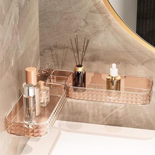Étagère de rangement murale pliable et rotative pour salle de bain