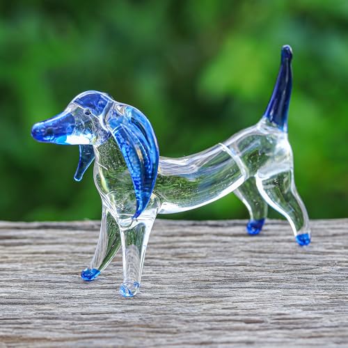 Figurine Teckel artisanale en verre soufflé fait main - 3