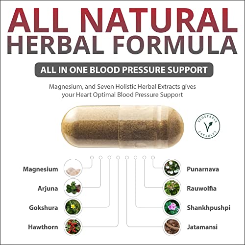 Everyday Blood Pressure Support - Natural Heart Health & Hypertension Support With Magnesium And Hawthorn - 60 Capsules #TOP3