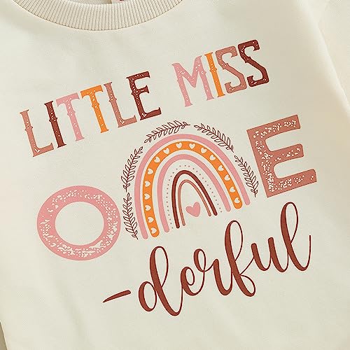 Baby Girl Little Miss Onederful Bubble Romper Sweatshirt Long Sleeve Bodysuit 1st Birthday Outfit Fall Clothes4