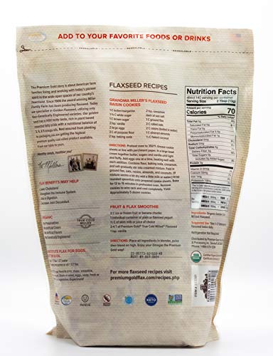 Premium Gold Organic Ground Flax Seed | High Fiber Food | Omega 3 | 4 pounds - Thumbnail 2