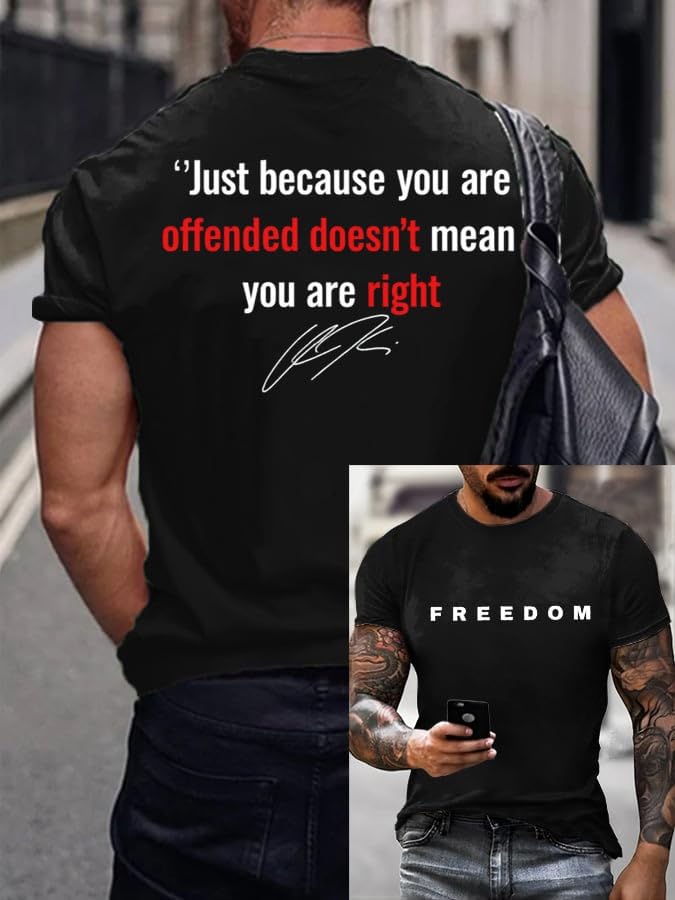 Men's Commemorative 1993 2025 Printed T-Shirt Freedom Round Neck T-Shirt2