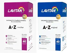 Suplemento Lavitan A-z Homem E Mulher 60 Caps Cada Original