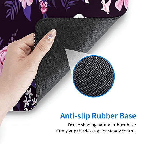 Image of Flower Gaming Mouse Pad 31.5x11.8 Inch with Stitched Edges Extended Waterproof Floral Desk Pads Non-Slip Rubber Base Large Keyboard Mat Computer Gaming Mousepad for Work /Office /Home
