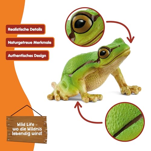 schleich WILD Life | Europäischer Laubfrosch 14882 | detailgetreue Tierfiguren | Zoo Spielzeug | tolles Geschenk für Jungen und Mädchen | Deko für Geburtstag | Spielfigur ab 3 Jahren | 4 x 5 x 3 cm