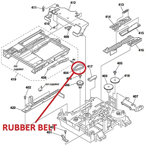 Drawer Retract Draw Loading Open Close Thin Rubber Belt for Sony Mini Disc MDS-JE440 MDS-JE470 MDS-JE480 MDS-JE6 MDS-JE640 MDS-JE640C MDS-JE770 MDS-JE780 MDS-LSA1 MDS-NT1 4-227-025-01 422702501