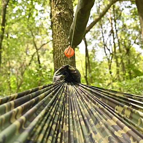 Onewind 11ft Camo Hammock with Tree Straps, Ridgeline Double Hammock with Mosquito Net, Portable Durable Hammock for Stealth Camping, Army, Military, Camouflage - Image 5