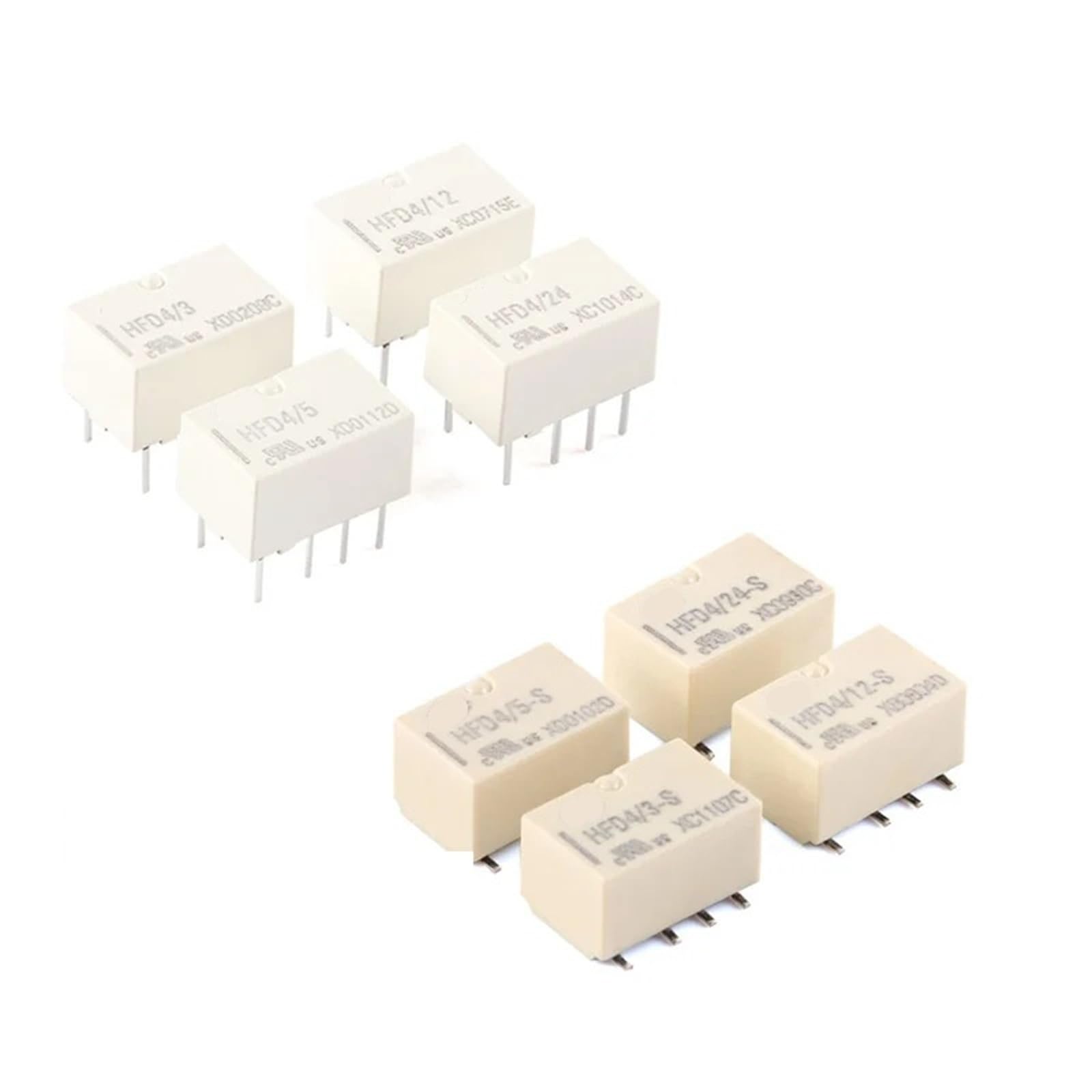 Relé DIP de 8 pines HFD4-3V, 5 V, 12 V, 24 V, SR HFD4-3-S HFD4-4.5-S HFD4-5-S HFD4-12-S HFD4-24-S (2 unidades)(HFD4-24-S)