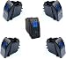 DCFlat 12v 20 Amp Waterproof Blue LED On/off Boat Marine Rocker Switch with Light ( 5 x Blue LED ) (5 Pin)