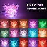 FANHAO Crown Himalayan Salt Lamp 16 Colors Salt Rock Lamp with Remote Brightness Adjustable, USB Natural Crystal Rock Night Light Decoration Lighting, Perfect Gifts - Image 4