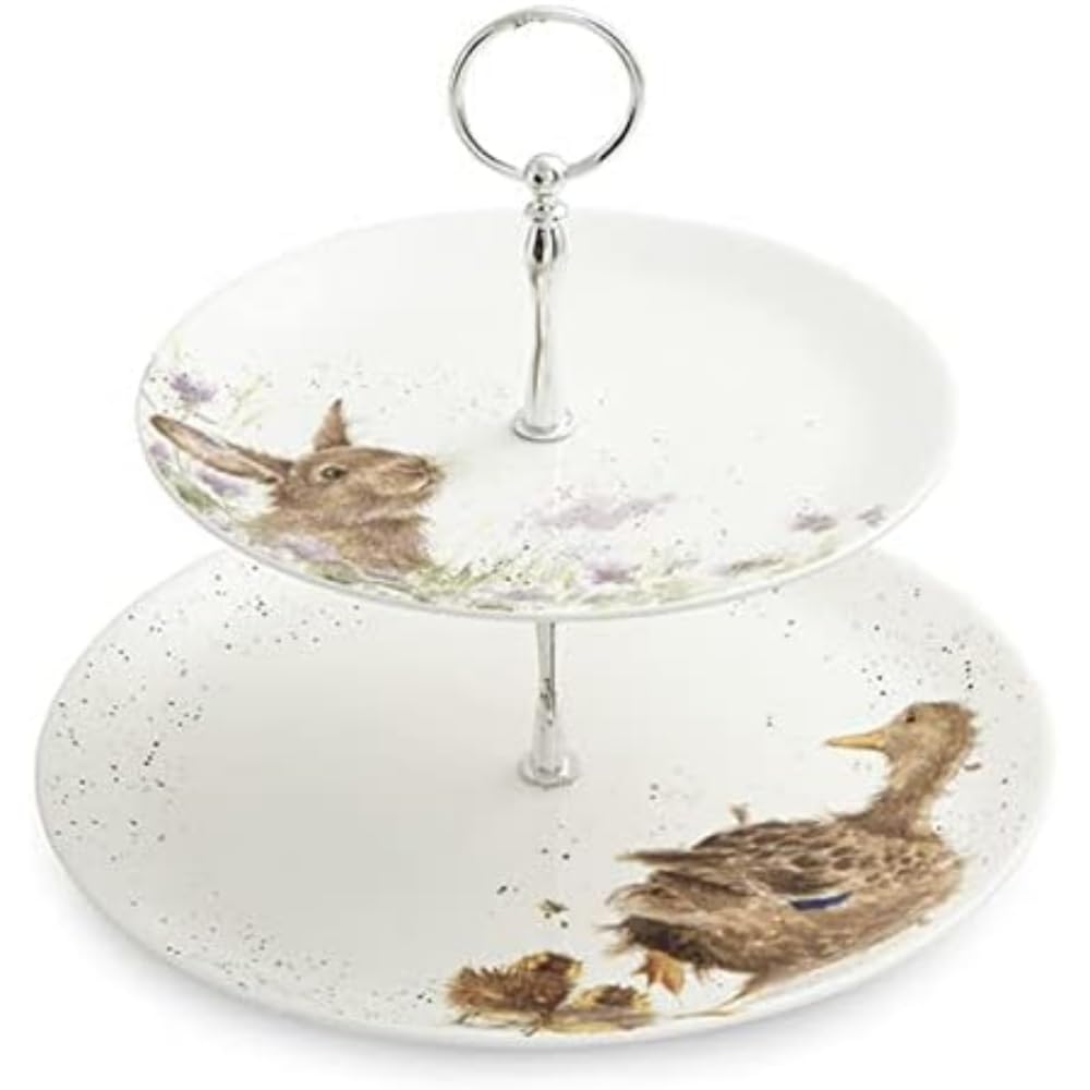 Portmeirion Home & Gifts Wrendale Présentoir à gâteaux 2 étages