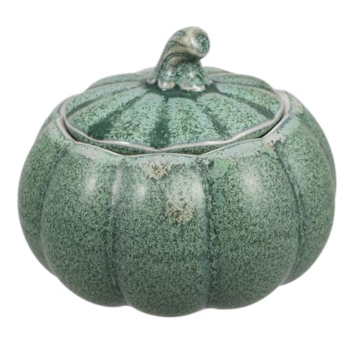 HIAKDOFT Cuenco de Cerámica Forma de Calabaza con Tapa Decorativo y Multifuncional para Sopa Arroz al Vapor y Guisos para Hogar Restaurantes y Fiestas