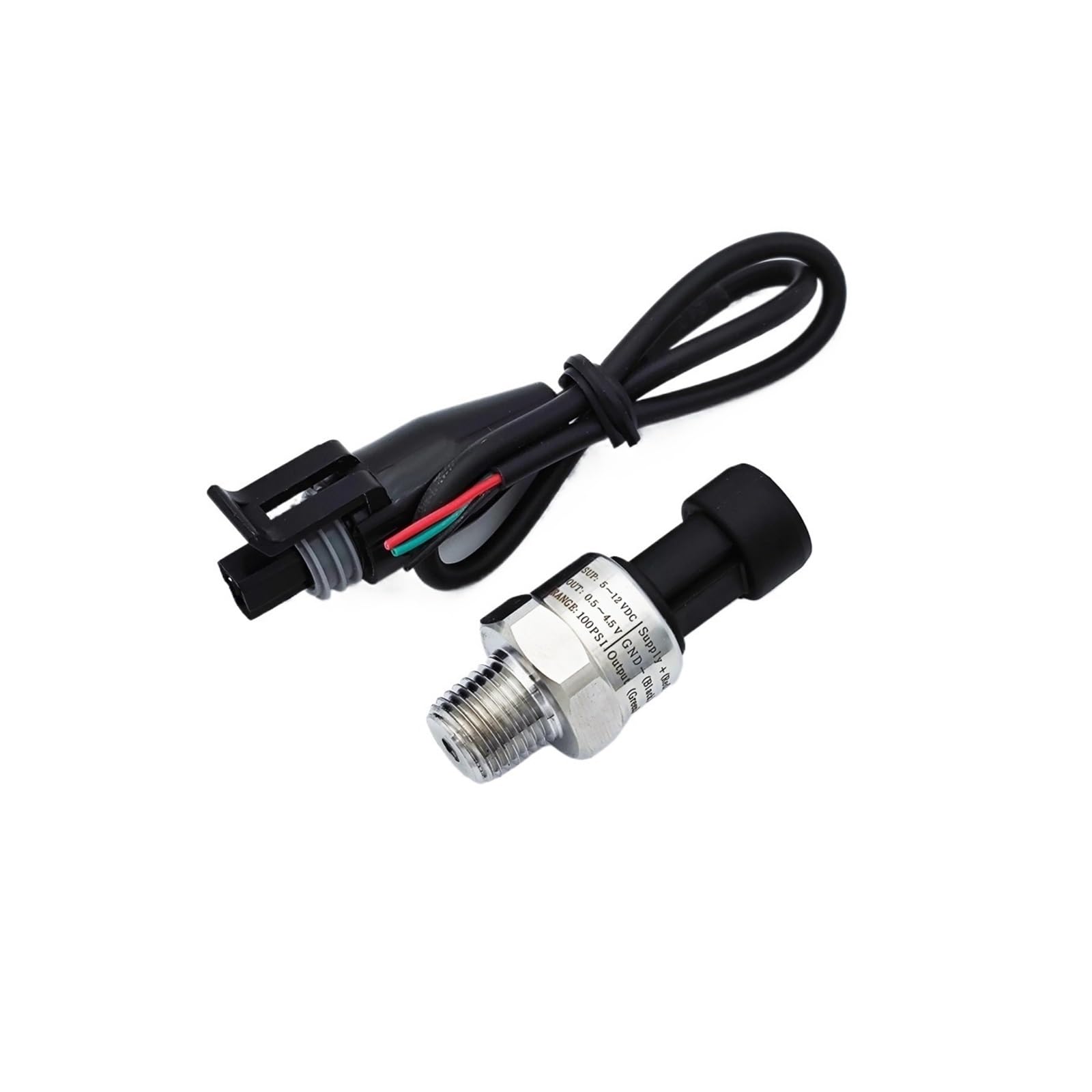 Trasduttore trasmettitore sensore di pressione per acqua, olio, gas, aria 1/4NPT 5-12V ceramica 5-300psi opzionale (uscita 0.5-4.5V-80psi)