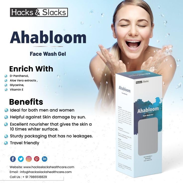 Image of Ahabloom Face Wash Gel | Rejuvenating & Refreshing Daily Cleanser | Paraben-Free Formula-(100gm)