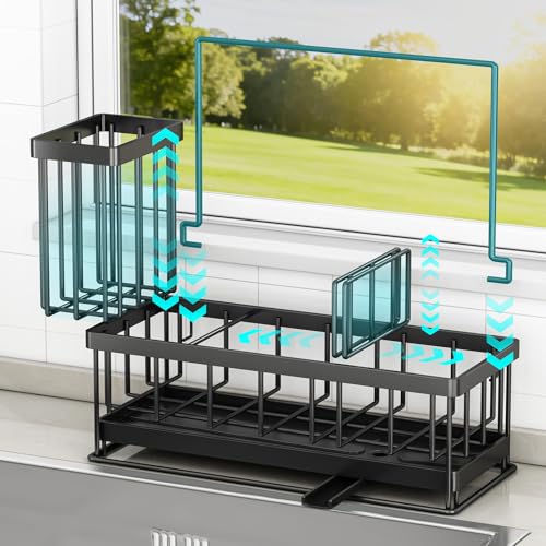 TidyTrove Schwammhalter für Spülbecken mit abnehmbarem Halter und Griff – Ansicht 2