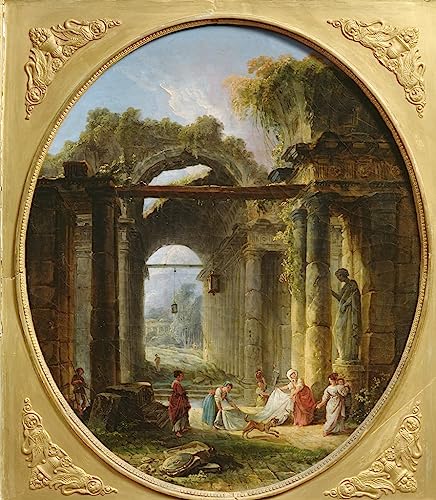 Tableaux Oeuvre Dimpression Hubert Robert Toile Wall Art Ruines Antiques de Salon 60x90