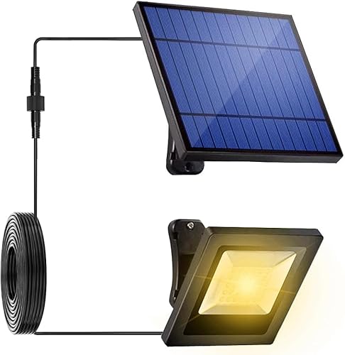 Miniatura 10 de Reflectores solares para exteriores con cable de 16 pies, panel solar separado del anochecer al amanecer, foco LED impermeable para patio, techo,