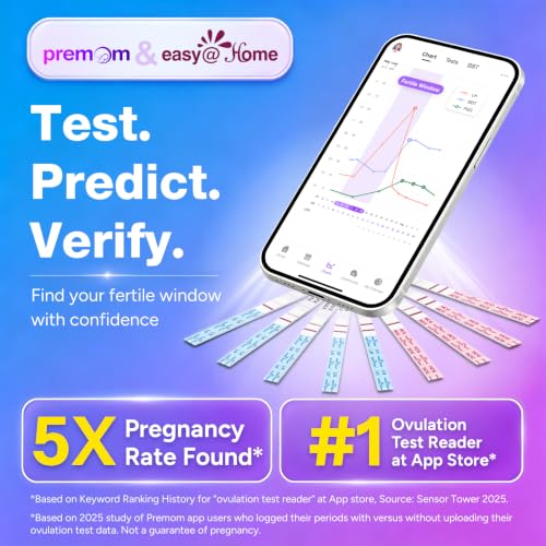 Image of Easy@Home 25 Ovulation Test Strips + 10 Pregnancy Tests, OPK Test Strips | Ovulation & Pregnancy Test Strips Kit for At-Home Daily Cycle and Fertility Tracking | 25LH + 10hCG