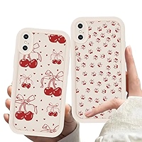 LuminousGuard For IPhone 7/8 / SE 2020 Case, Cute Kawaii Pink Bow White Liquid Silicone Phone Case Slim Fit Soft Gel Rubber Protective Phone Cover For Women Girls - View #3