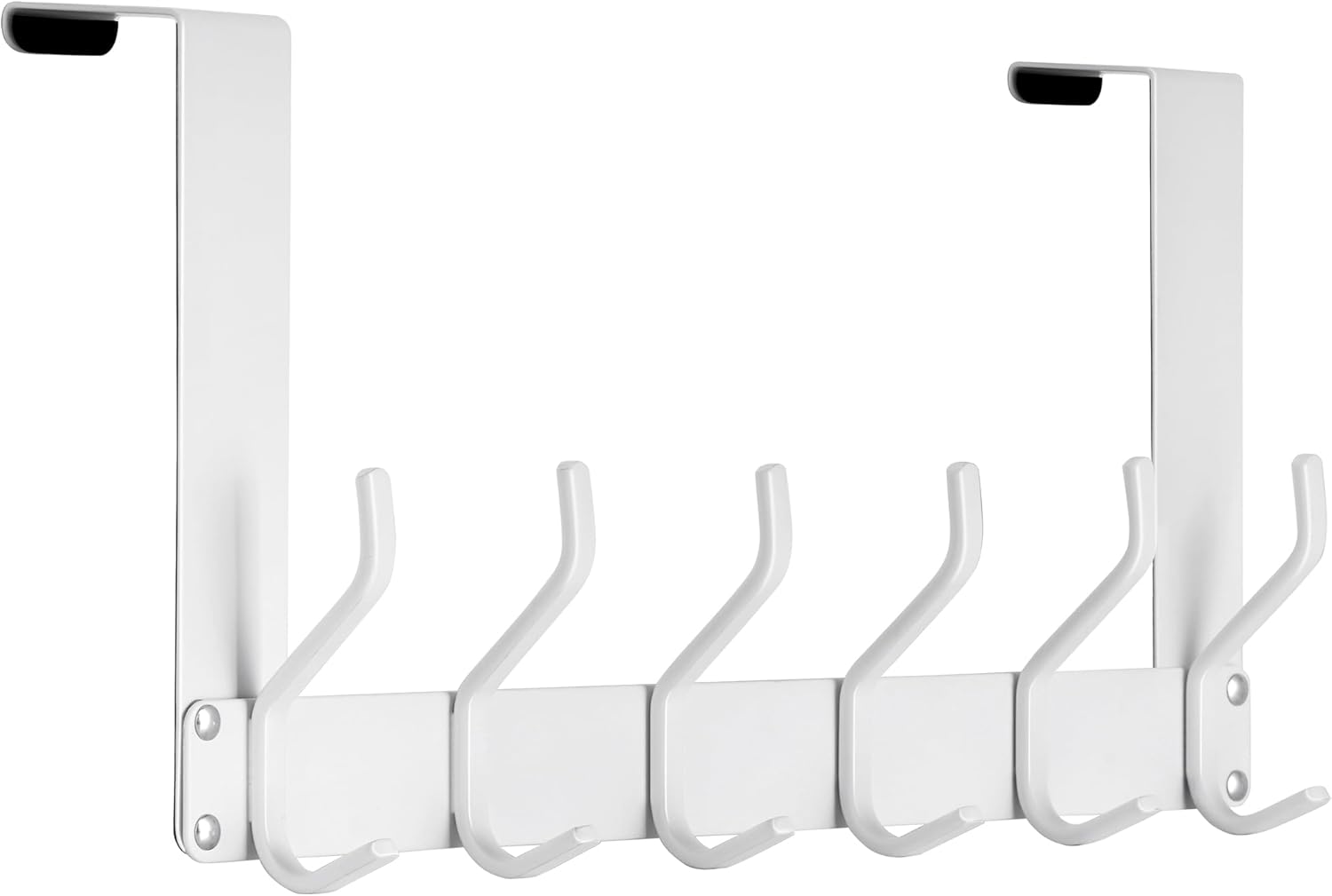 Over The Door Hooks: Door Hanger Hooks for Hanging, Over Door Towel Racks for Bathroom with 12 Coat Hook, White