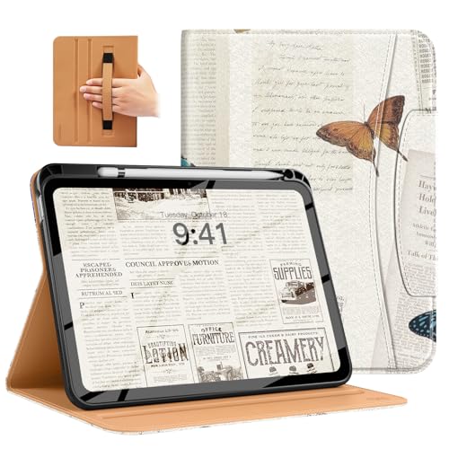 Coque pour Nouvel iPad avec support multi-angles et poche de rangement