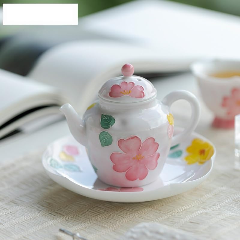 Teiere Teiera di Fiori Dipinti a Mano da 135 ml Teiera Giapponese Bollitore for tè Bollitore Forniture for la Cerimonia del tè Ornamenti Teiere Caffettiera Teiera