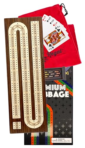 Cribbage Board Game Set Regal Games de Madera con Almacenaje miniatura 6