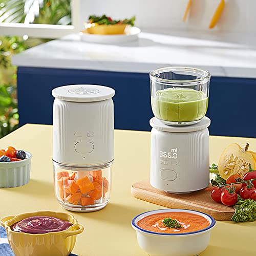 Baby Food Maker With Kitchen Scale Wireless Baby Food Blender 15-In-1 Baby Food Processor Set, Food Puree Machine, Silicone Spoons, Silicone Baby Bibs, Storage Containers, Baby Food Feeder (H01-2) #TOP1