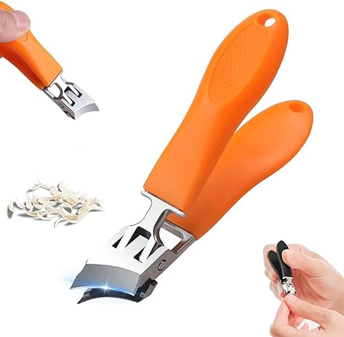 Cortaúñas inclinadas antisalpicaduras de amplia apertura, cortaúñas inclinadas 2025, cortaúñas curvadas para uñas gruesas, cortaúñas encarnadas,