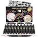 Large Set Dual Tip Fabric Markers with Gold and Silver 20 Colors Fine and Chisel Tip Permanent Ink Art Marker for Fabric Painting Writing on Cloth Laundry Clothes Canvas Bags Paint T-Shirts Shoes