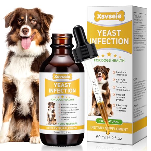 Yeast Infection Treatment for Dogs, Natural Dog Yeast Infection Treatment Drops for Itchy Dog Skin Relief, Allergy Relief, Dog Ear Infection, Inflammation Relief, Dog Yeast Ear Infection Treatment (1)