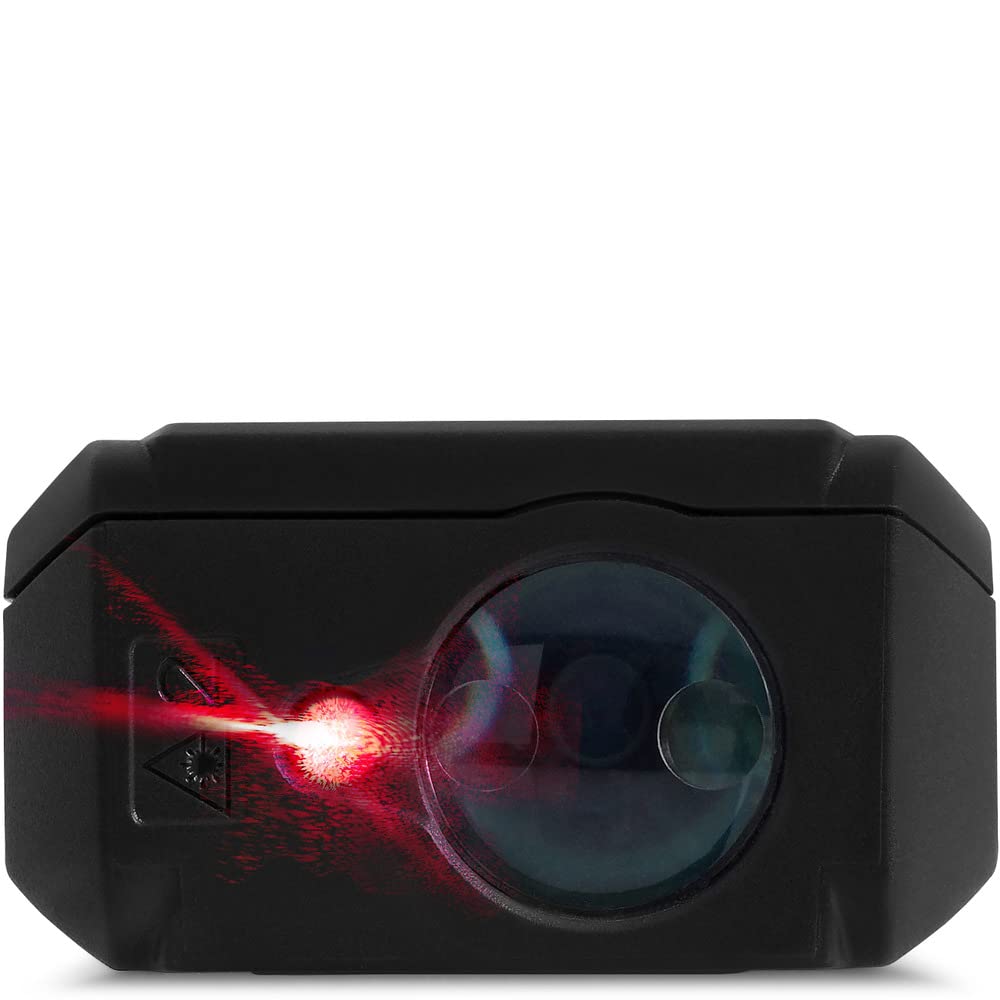 TROTEC Telémetro láser TD120 Rango de medición de distancias 120 m, Funciones Pitágoras, 99 Conjuntos de Datos (áreas rectangulares/cálculo de Volumen, IP54)