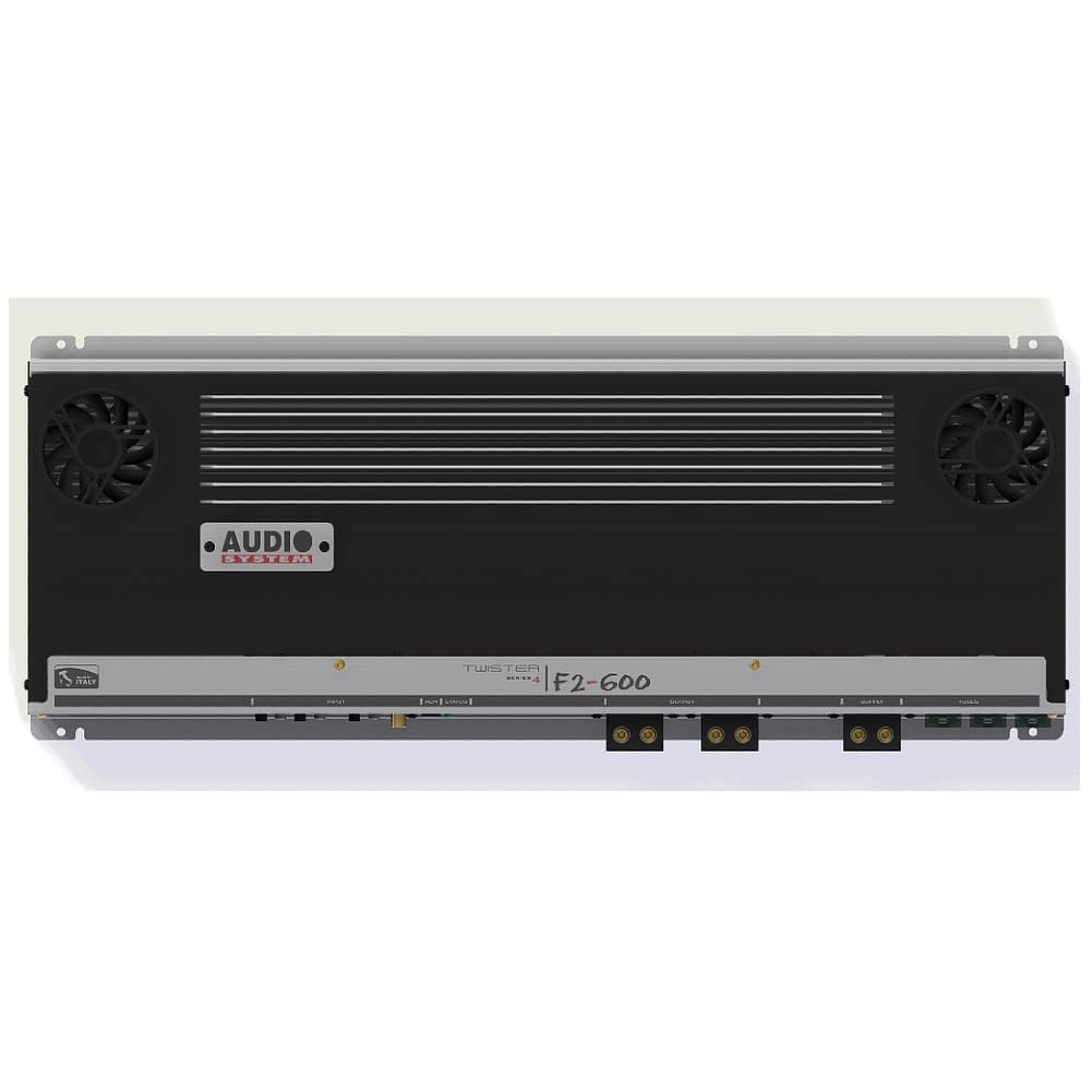 KIT SET PER AUDIO SYSTEM F2-600, 1 amplificatore stereo 2 canali classe ab 2 x 460 watt rms a 2 ohm, 3000 watt max, spl, cofano, auto, 1 pezzo
