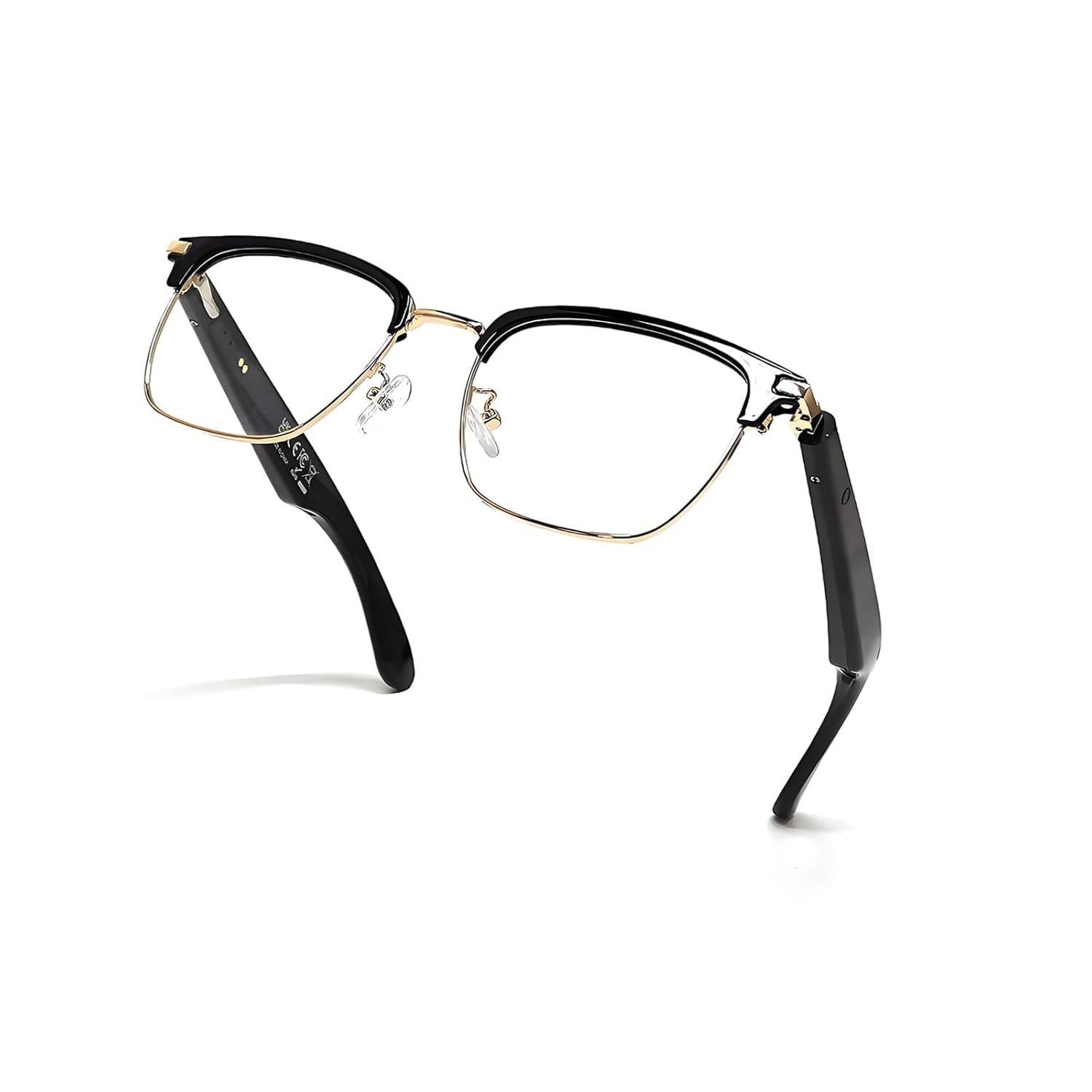 Bluetooth Blue Light Glasses for Women Men AI Voice Assistant Open Ear Speakers Clear Bluelight Filtering Smart Glasses