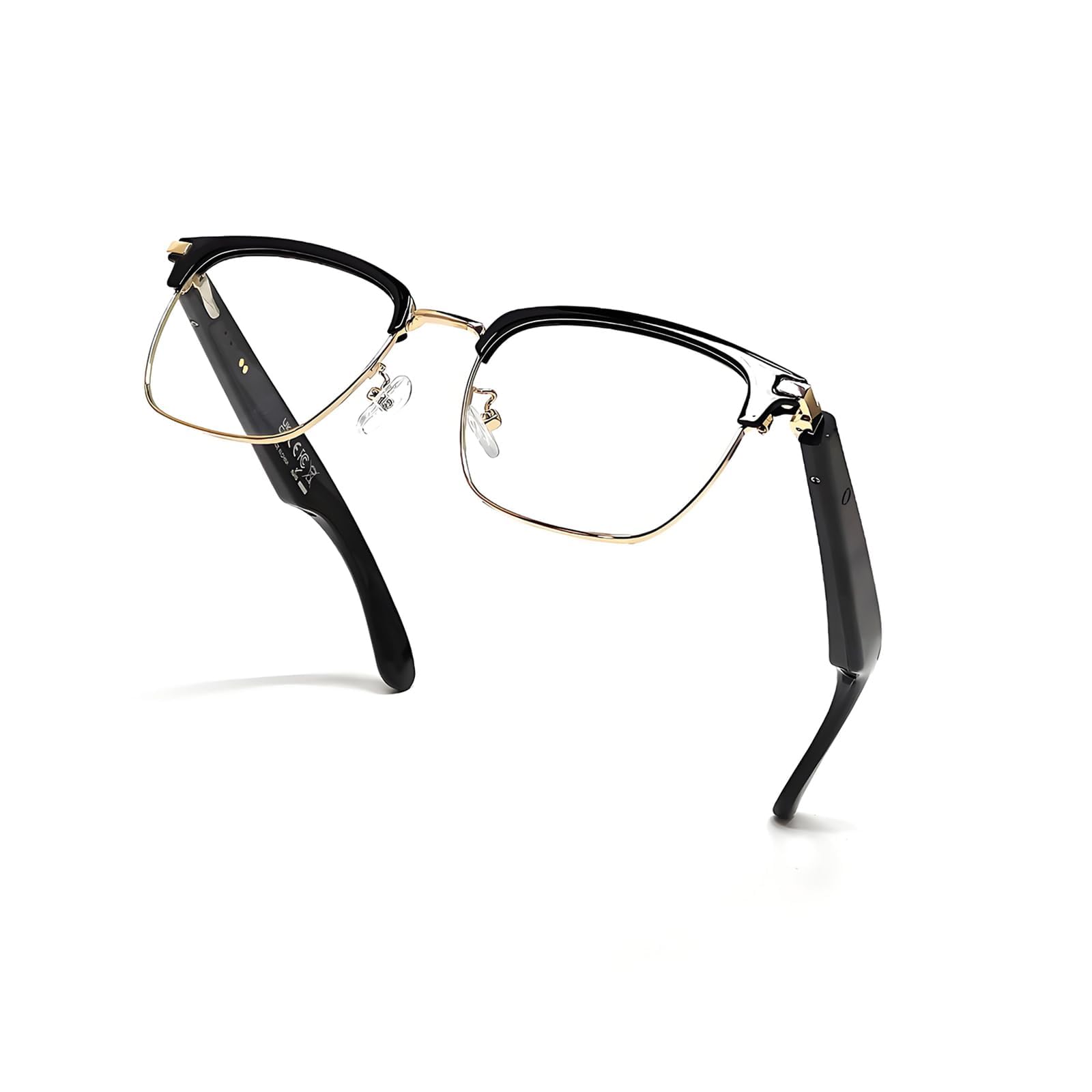 Bluetooth Blue Light Glasses for Women Men AI Voice Assistant Open Ear Speakers Clear Bluelight Filtering Smart Glasses