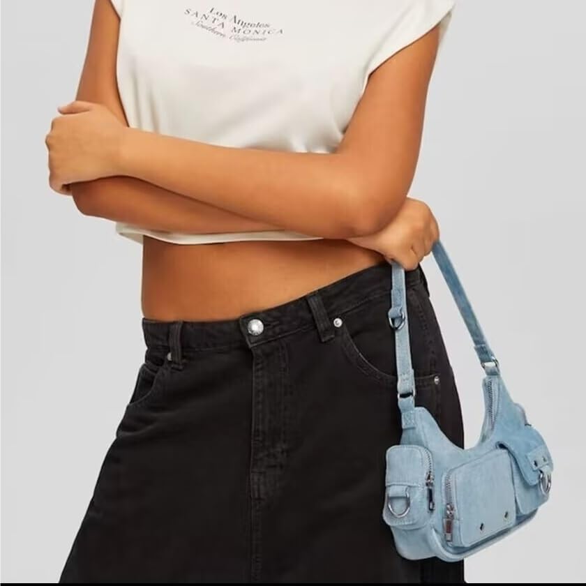 Sac à aisselles dumpling denim résistant pour ne plus perdre vos clés - 4