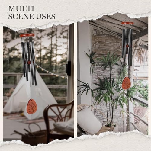 Image of SteadStyle Memorial Gifts for Loss of Son, Memorial Wind Chimes 25.5 inch | Sympathy Bereavement Remembrance Gifts for Loss of Son, In Memory of Son Sympathy WindChimes, Home Decor Outdoor Garden Patio